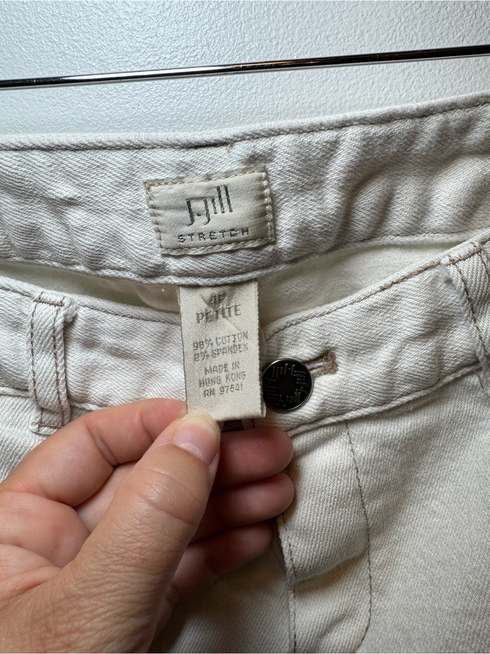 J. Jill White Boot Cut High-Rise Stretch Jeans Size 4P - Picture 6 of 16